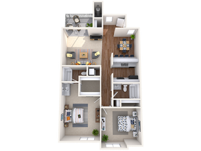 Renovated 2 Bedroom - 2 Bath 226 floor plan